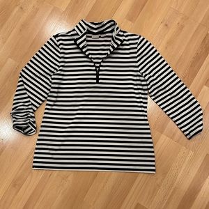 Chicos Zenergy Striped Quarter-Zip